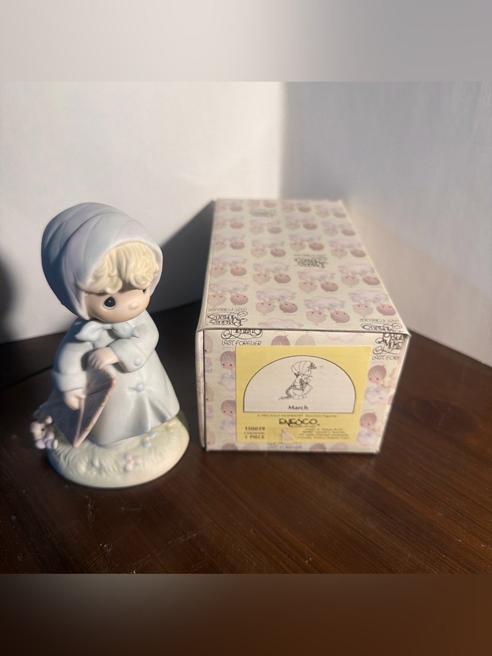 Precious Moments March Figurine in Pastel Blue